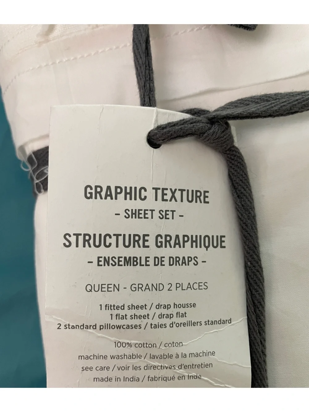 NWT Roar + Rabbit for West Elm White Queen Bedding Sheet Set